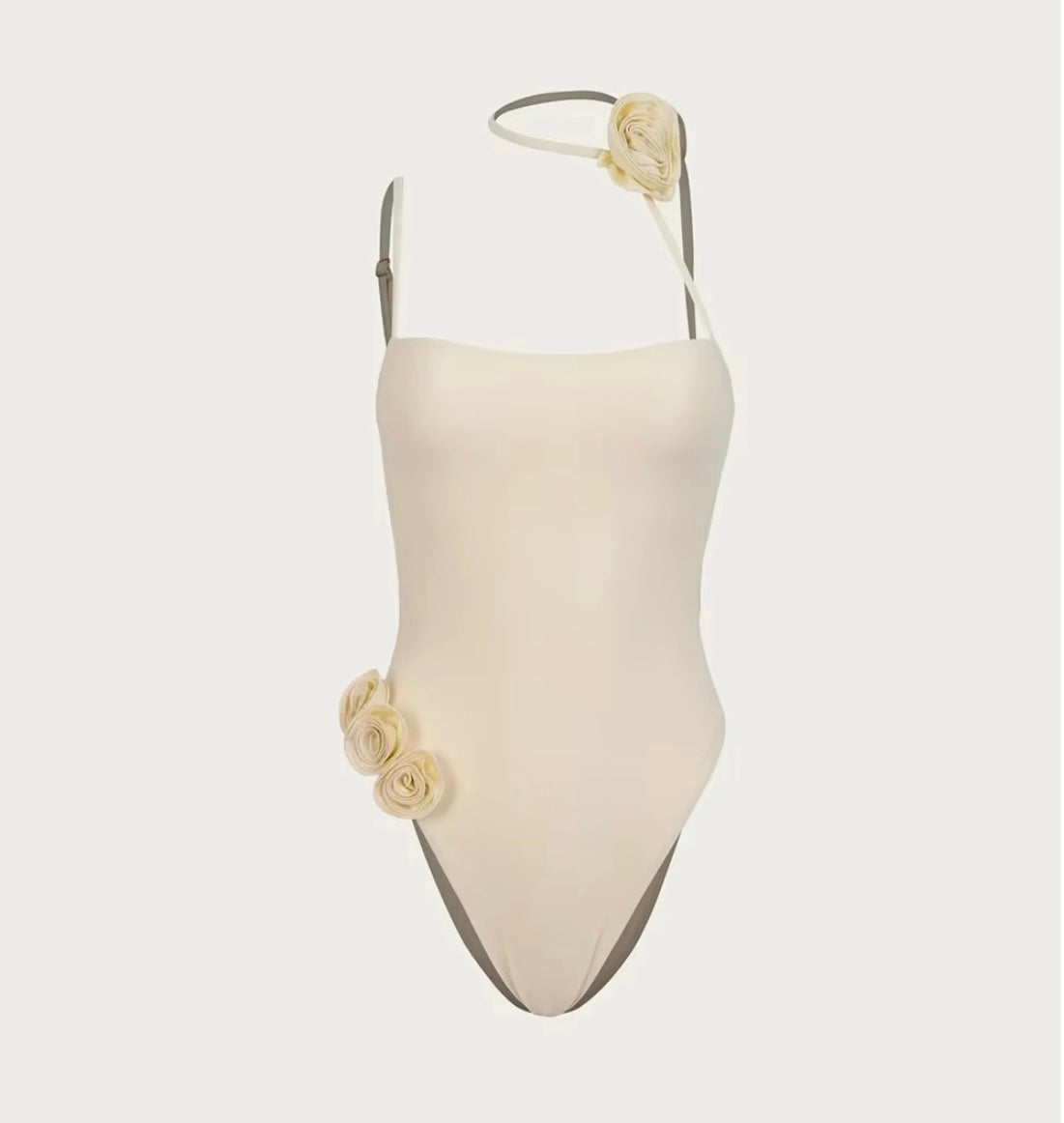White Flower Swimsuit White