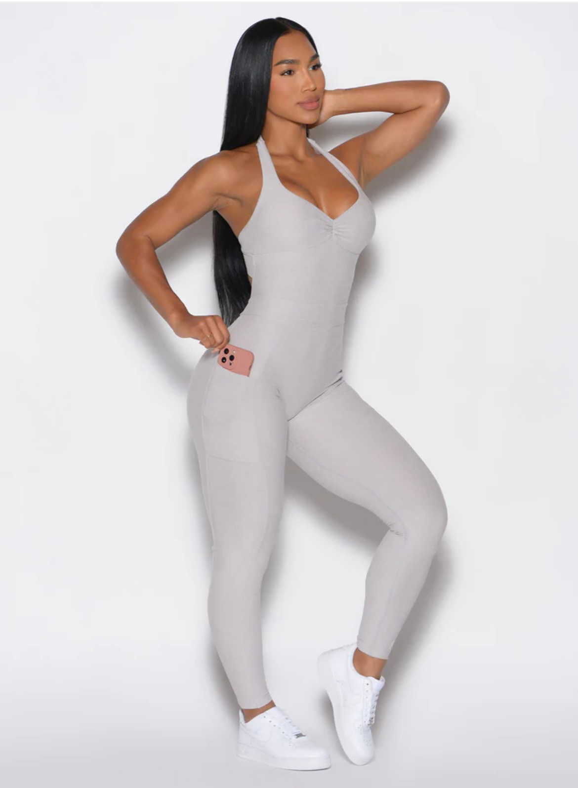 Seamless Sculpt Bodysuit Light Grey