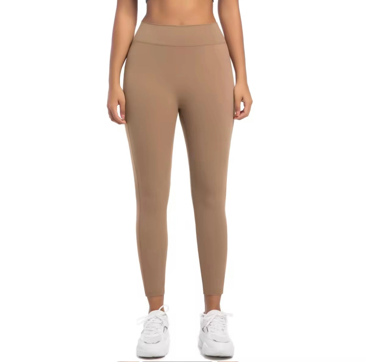 Cargo Pocket Leggings Light Coffee