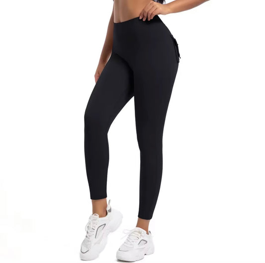 Cargo Pocket Leggings Black