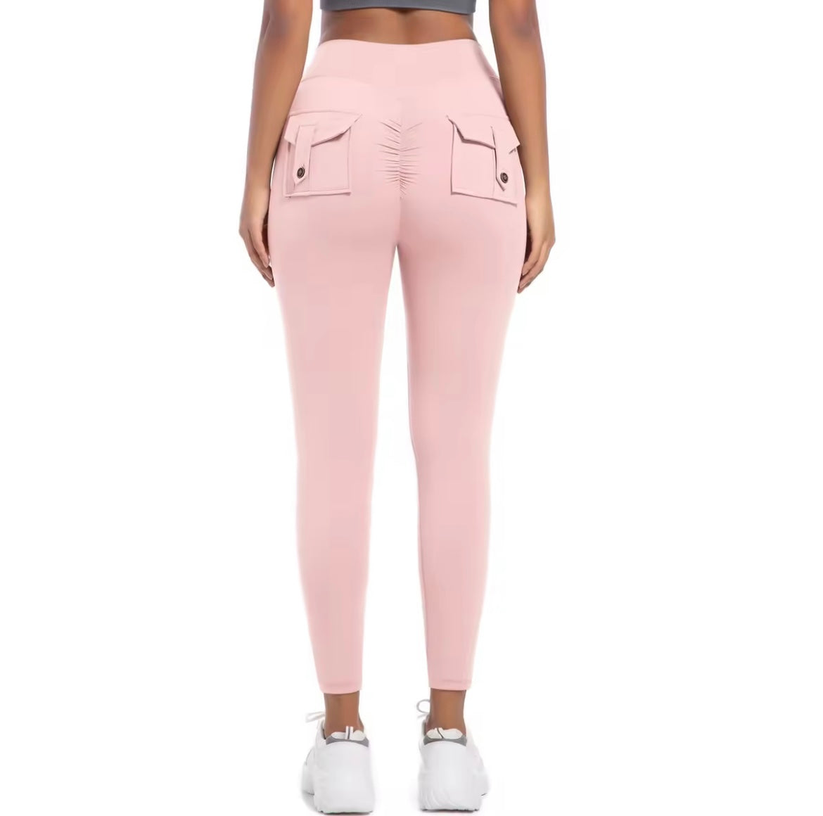Cargo Pocket Leggings Pink