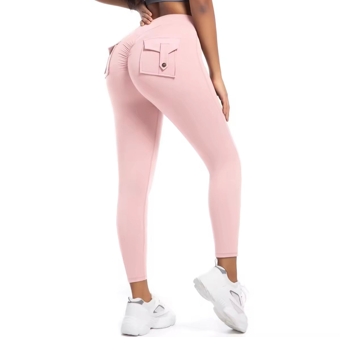 Cargo Pocket Leggings Pink