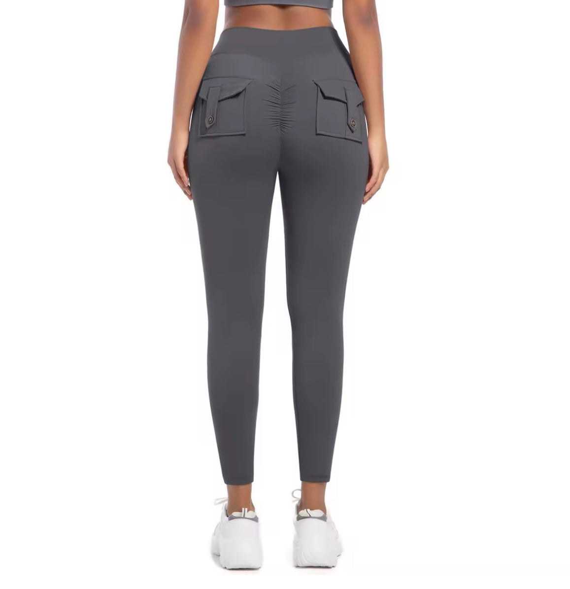 Cargo Pocket Leggings Grey