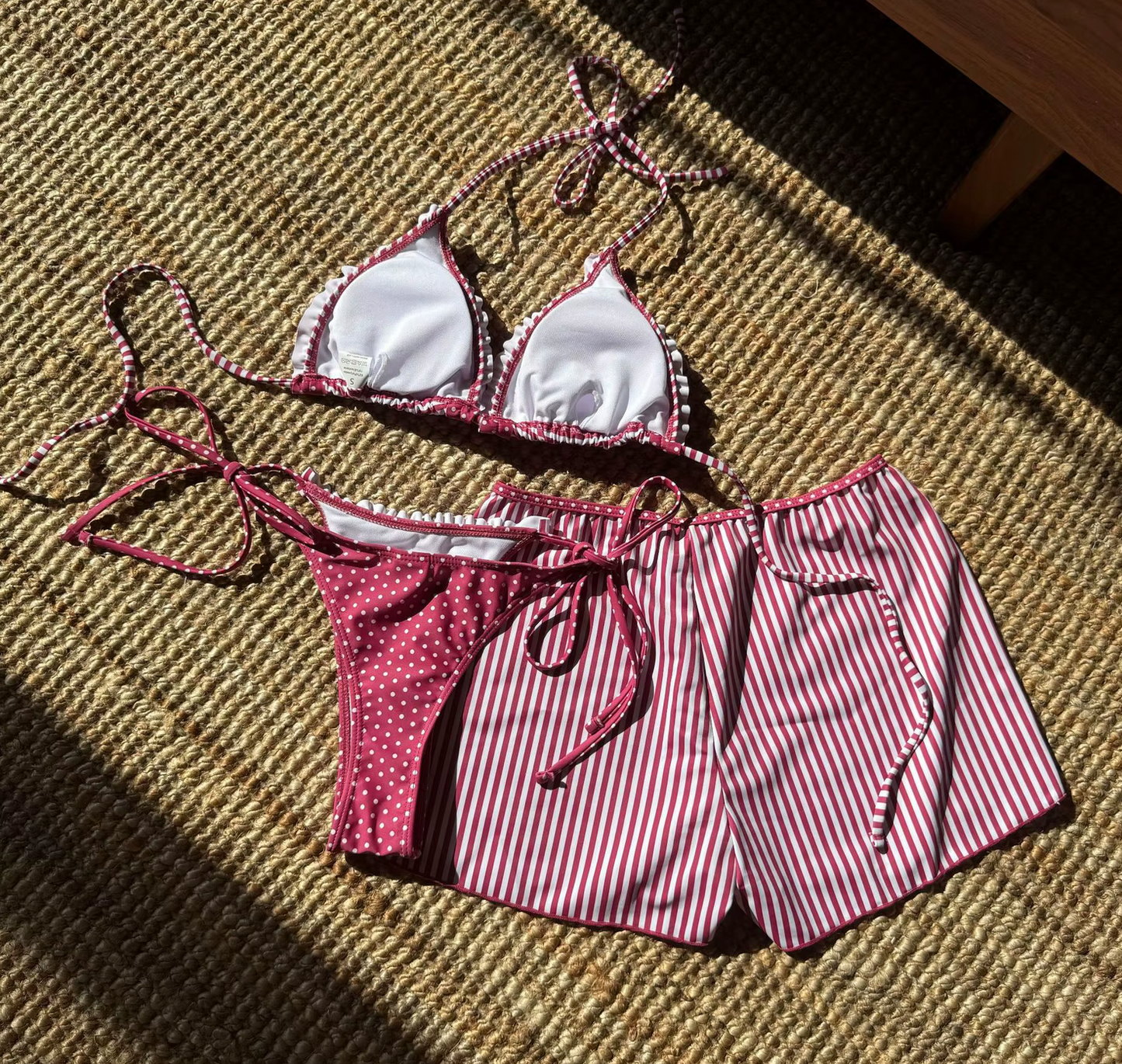 Stripe Bikini Set Pink