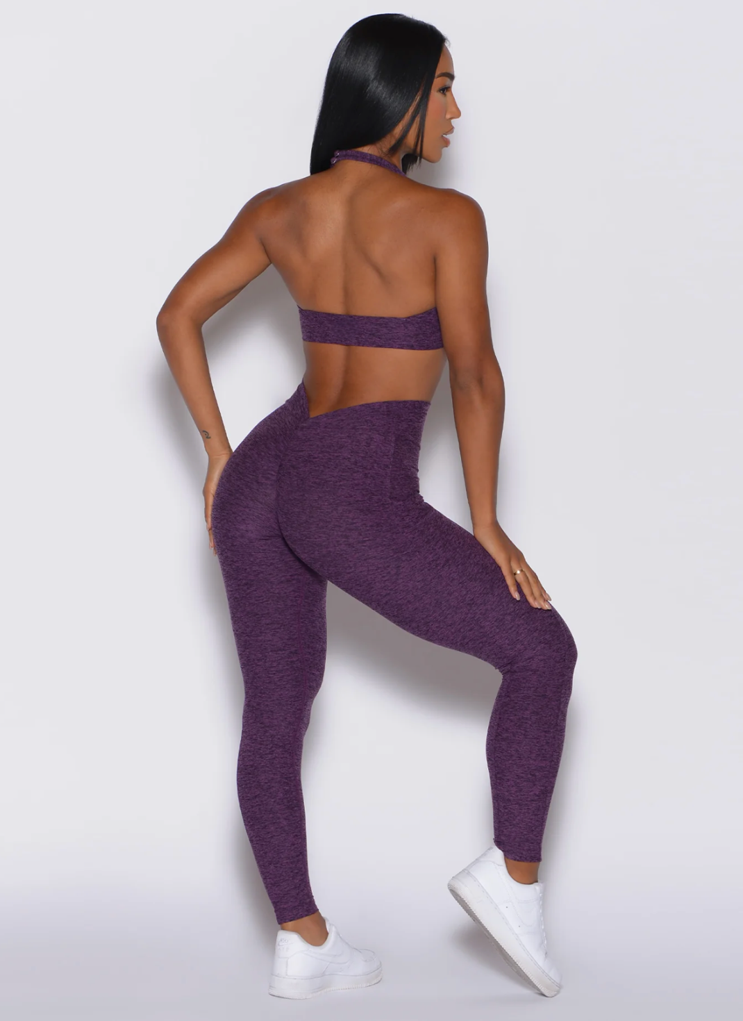Seamless Backless Sports Bra Purple