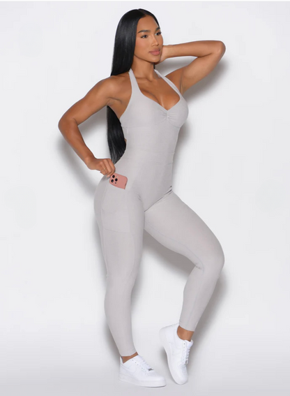 Seamless Sculpt Bodysuit Light Grey