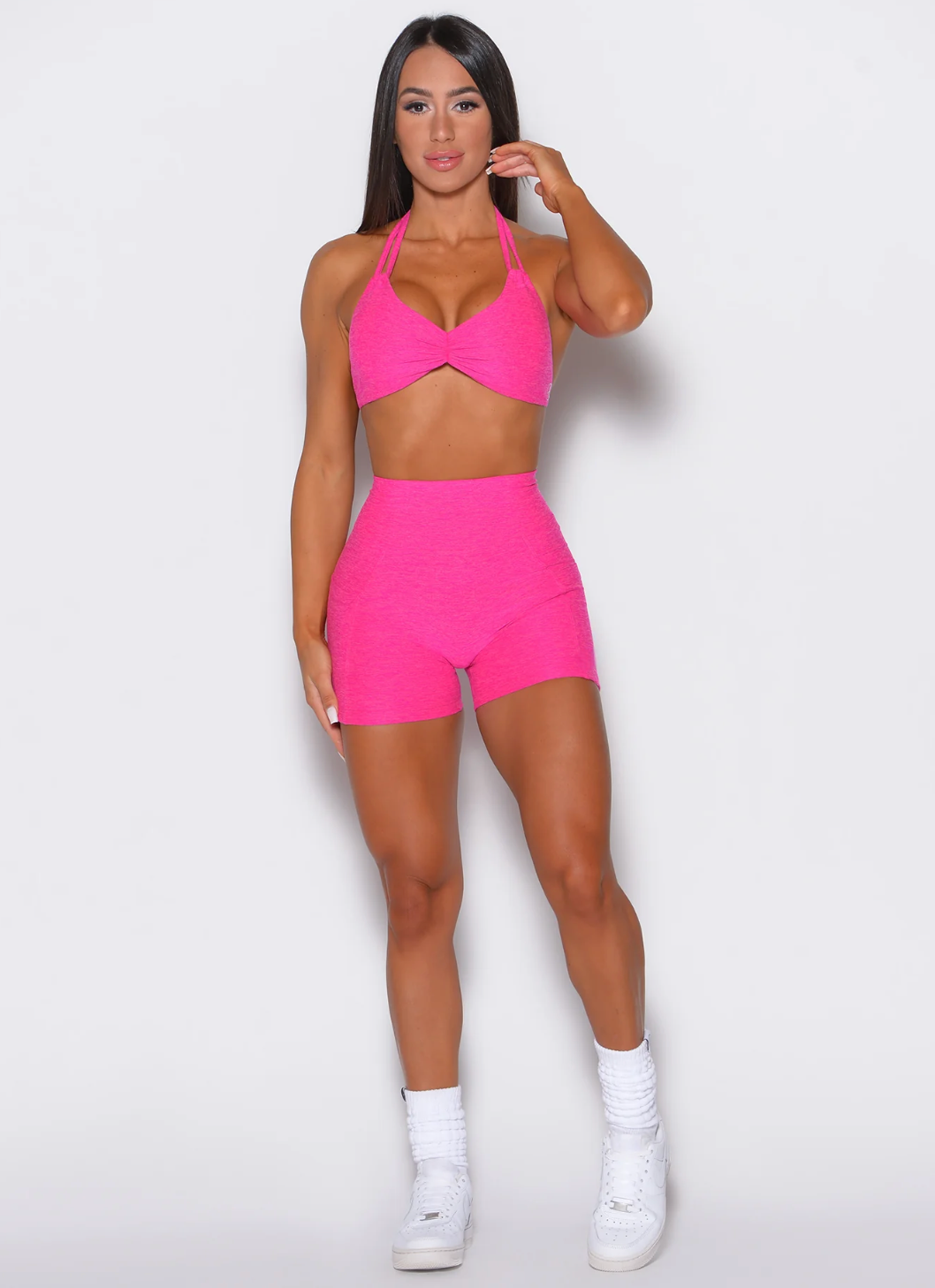 Brazilian V-Back Shorts Pink