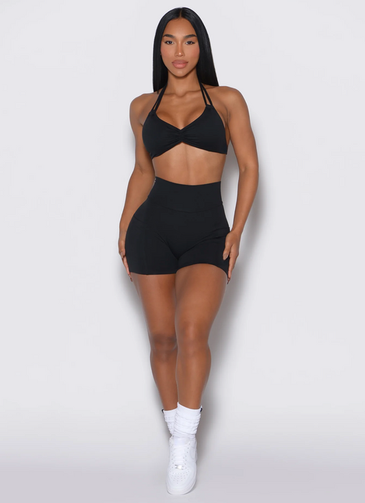 Brazilian Butterfly Sports Bra Black
