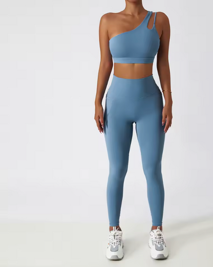 Sculpting Pocket Tights Sky Blue