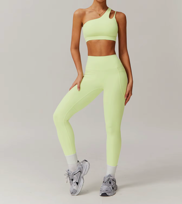 Sculpting Pocket Tights Light Green