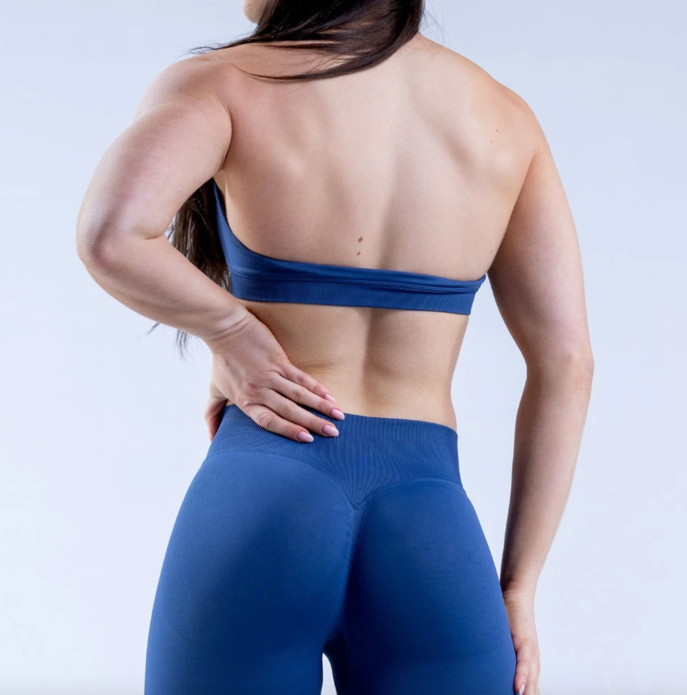 Seamless Halterneck Sports bra Dark Blue