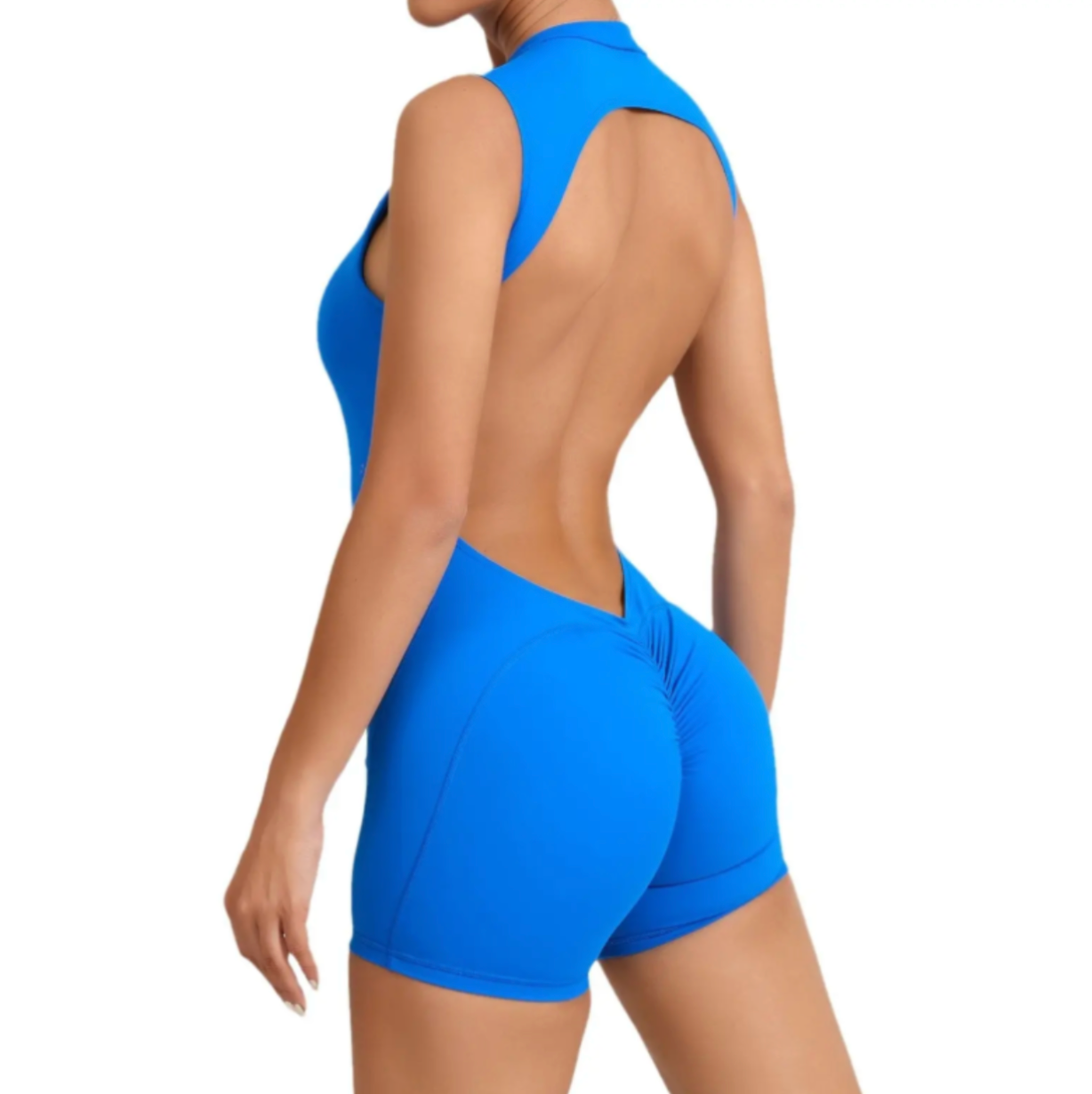 Scrunch Backless Bodysuit Blue