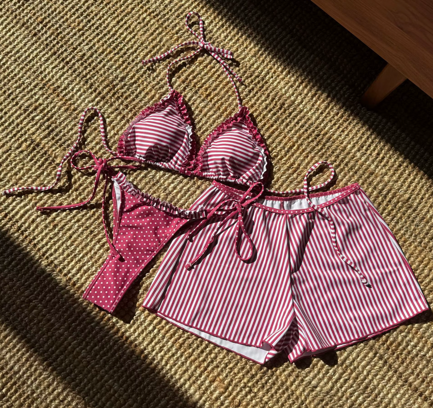Stripe Bikini Set Pink