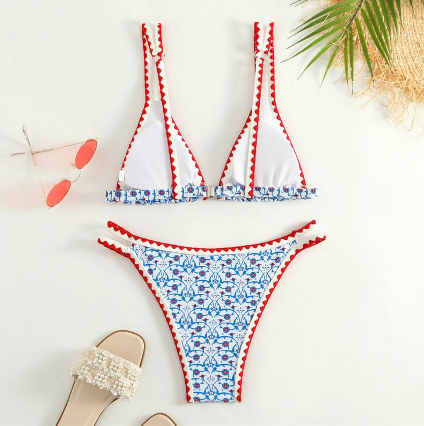 Boho Bikini Set Red