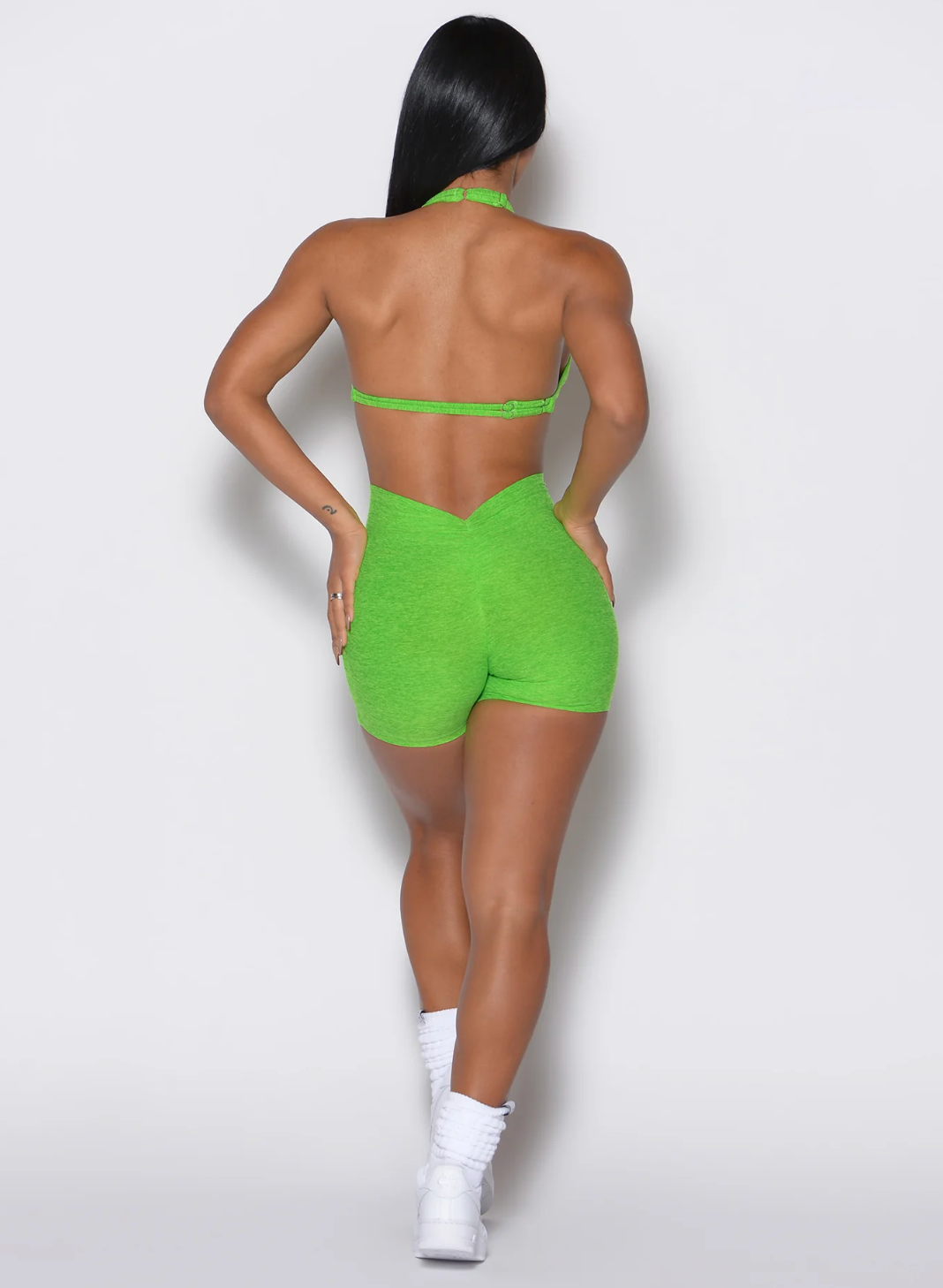 Brazilian V-Back Shorts Green