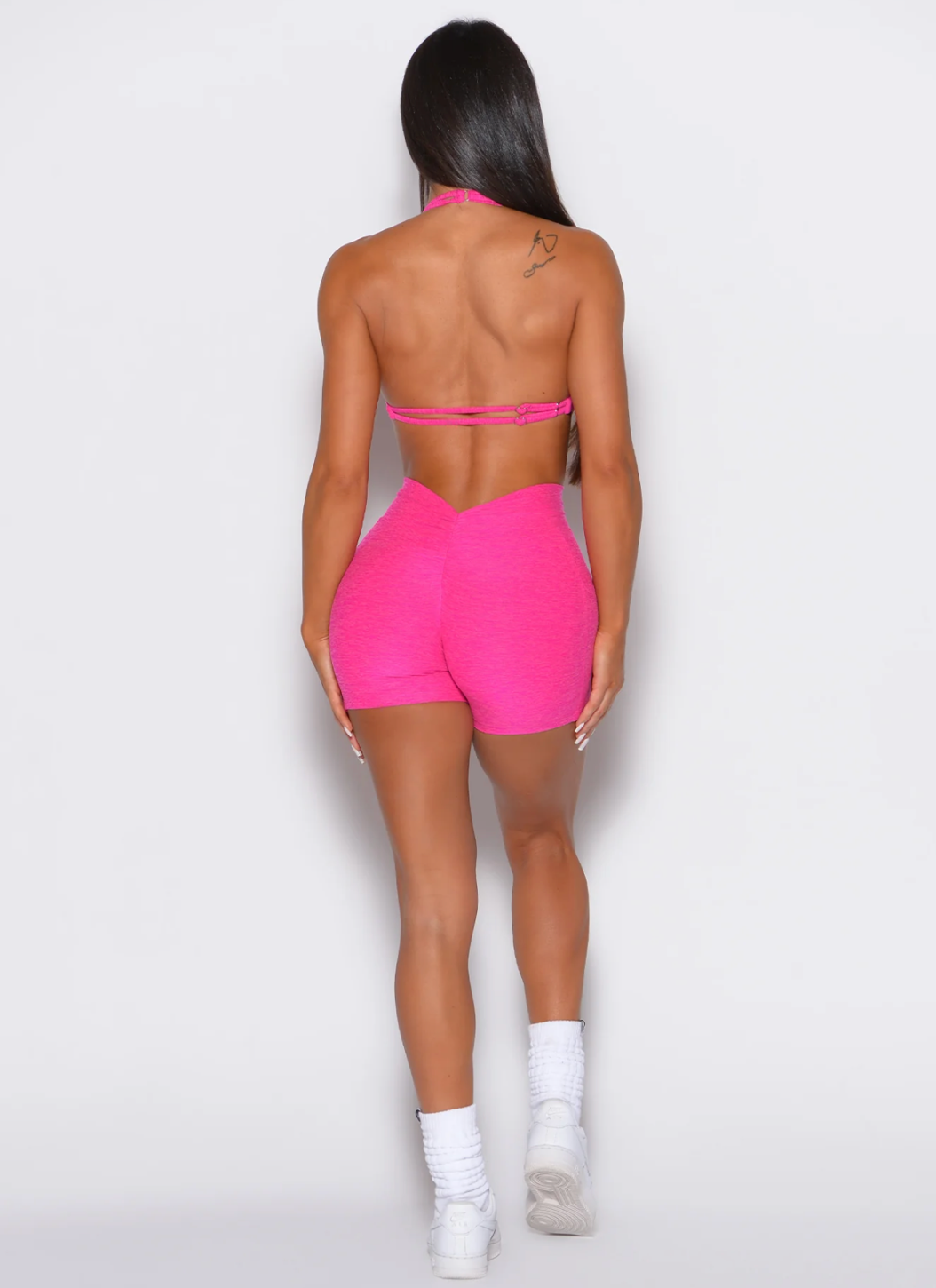 Brazilian V-Back Shorts Pink