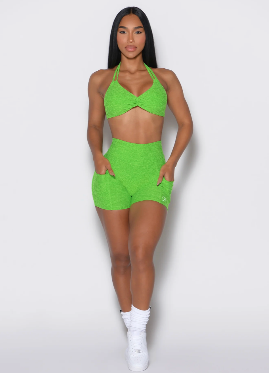 Brazilian V-Back Shorts Green